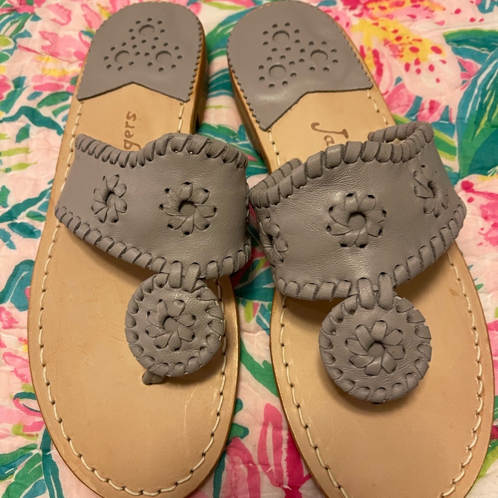 Jack Rogers sandals.  Grey size 7.  Beautiful and New!